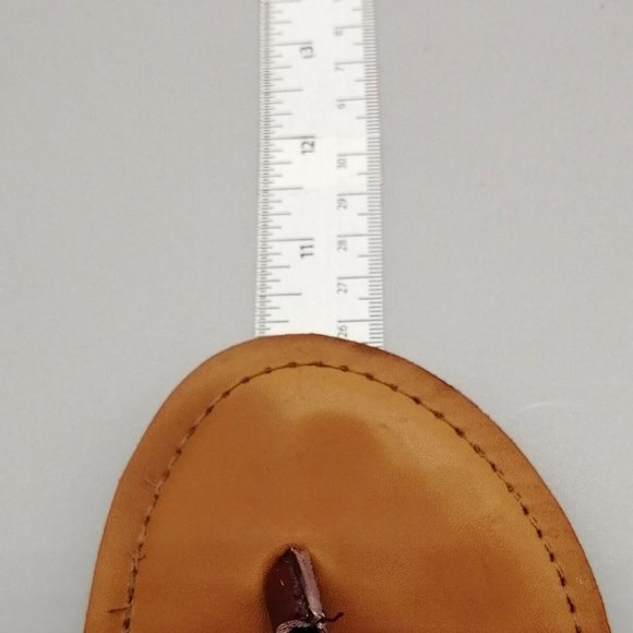 Maurices Womens Pryia Thong‎ Sandal Brown Perforated Studs Flat Heel 7M - Picture 5 of 9